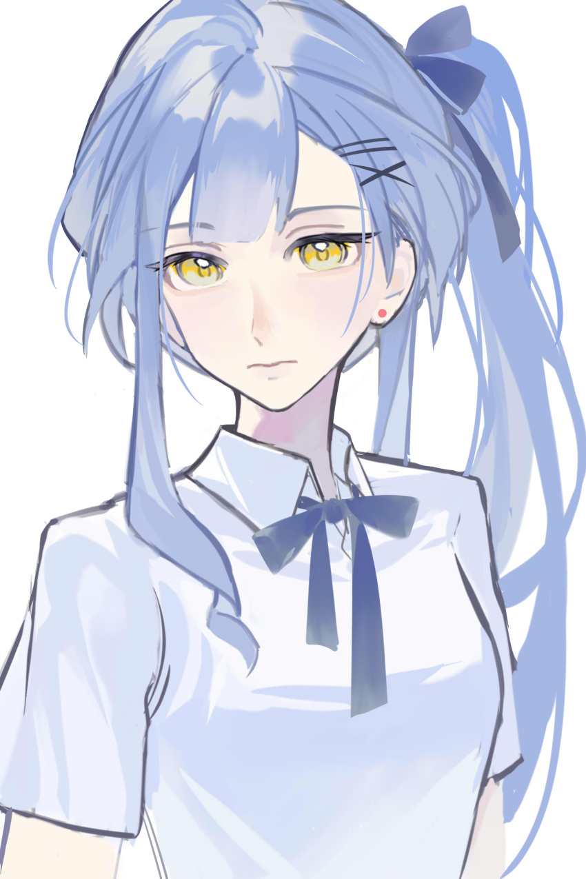 1girl, absurdres, alternate_hairstyle, asymmetrical_bangs, asymmetrical_hair, bang_dream!, bang_dream!_it's_mygo!!!!!, blue_hair