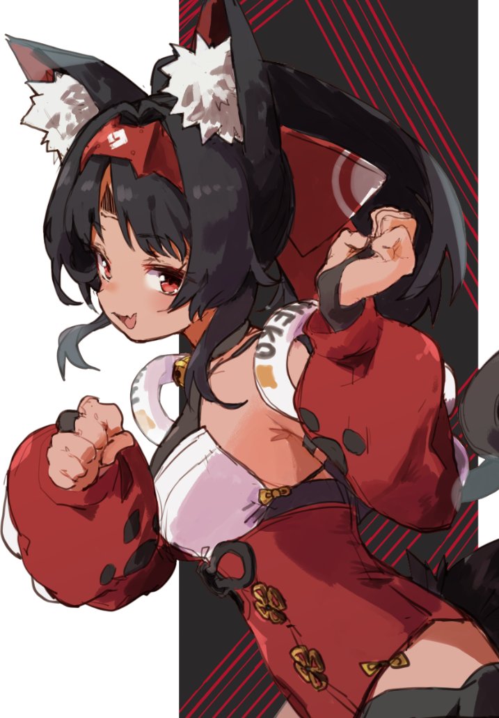 1girl, animal_ear_fluff, animal_ears, barcode, bell, black_hair, cat_ears, cat_girl