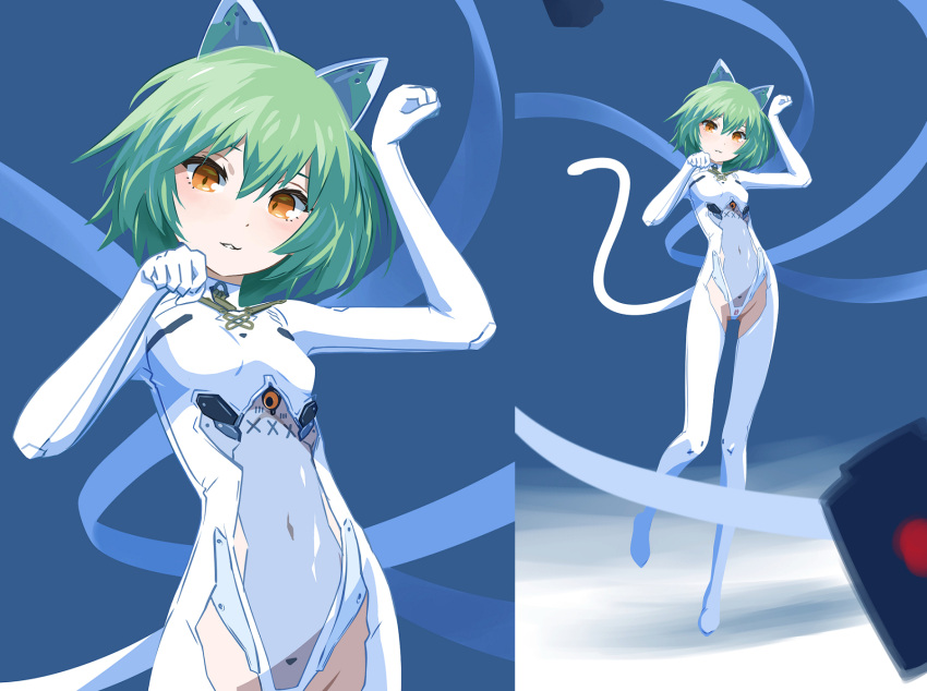 1girl, 32zzz, admiral_nakhimov_(azur_lane), alternate_breast_size, animal_ears, azur_lane, bodysuit, breasts