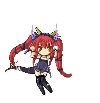 animated_gif, blush_stickers, caramelldansen, chibi, collar, dancing, dragon_tail, gif