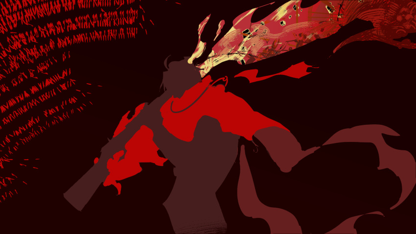 baihuahua5441, fell_bullet_(e.g.o), fire, firing, gun, gun_to_head, heathcliff_(project_moon), highres