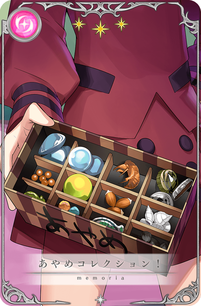 1girl, acorn, beetle, bottle_cap, box, bug, buttons, card_(medium)