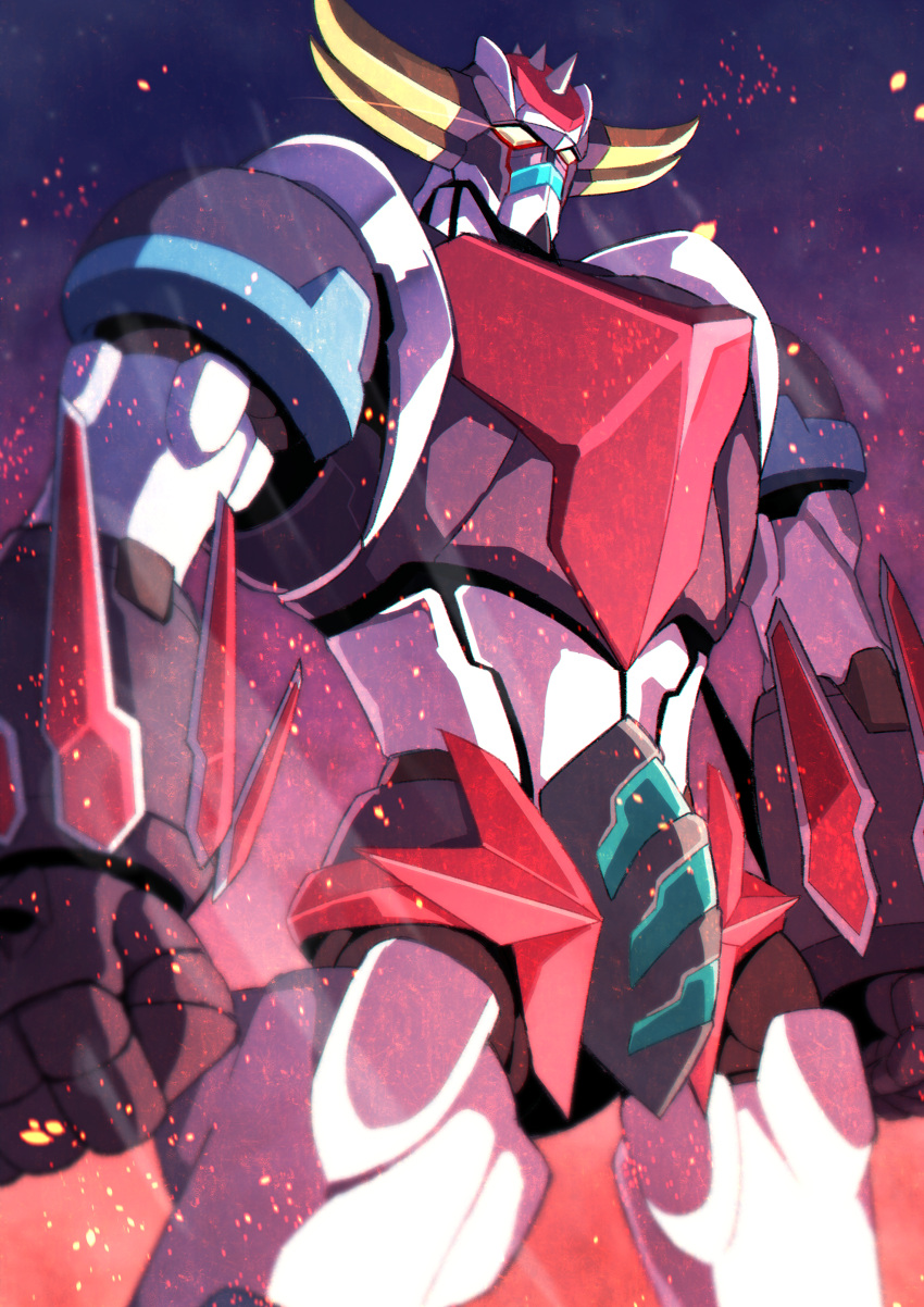 absurdres, clenched_hands, fire, glowing, grendizer, grendizer_(grendizer_u), grendizer_u, highres
