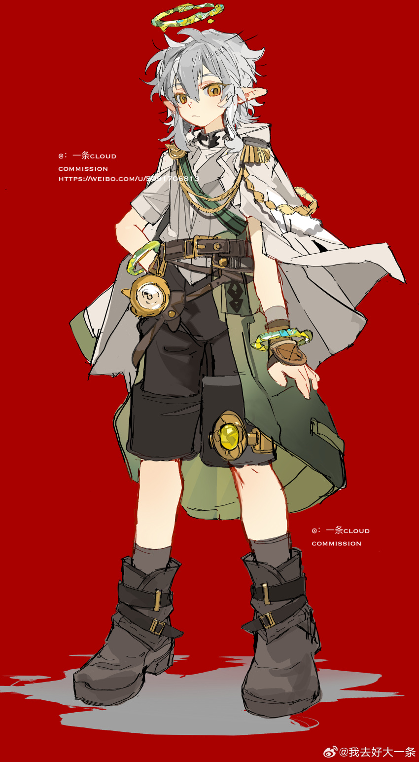 1boy, absurdres, ankle_socks, artist_name, belt, belt_bag, belt_buckle, black_footwear