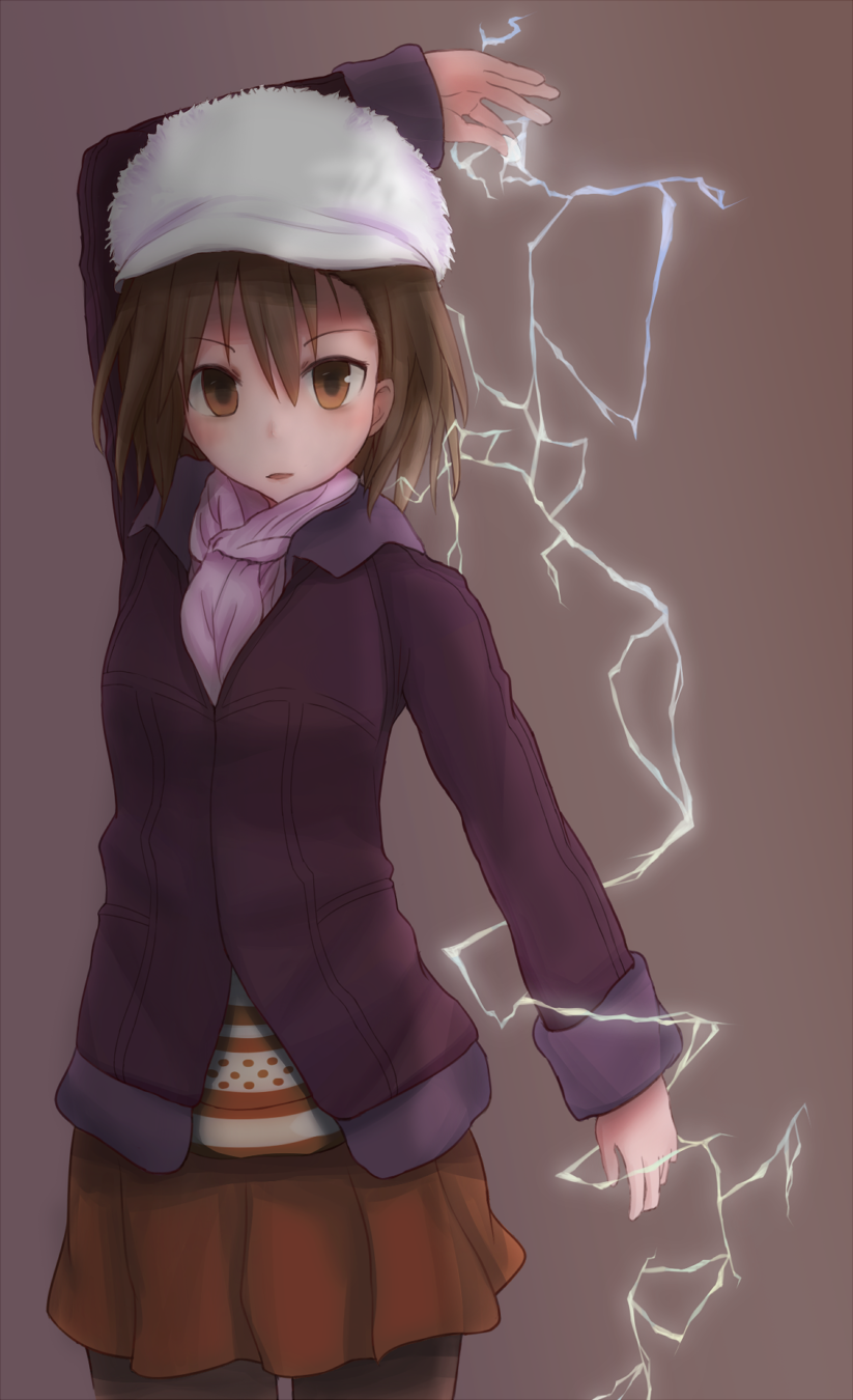 bad_id, biribiri, coat, coin, coop_(coupon123), electricity, fur_hat, hat