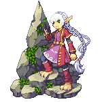 braid, golden_sun, lowres, pantyhose, pixel_art, pointy_ears, stella_(golden_sun), transparent_background