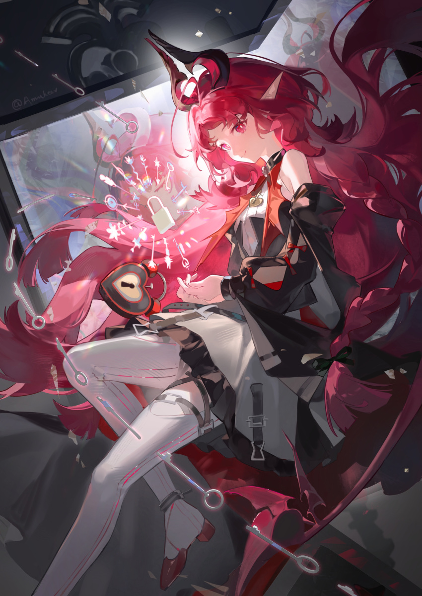 1girl, absurdres, amukeer, arknights, bare_shoulders, closed_mouth, clothing_cutout, dress