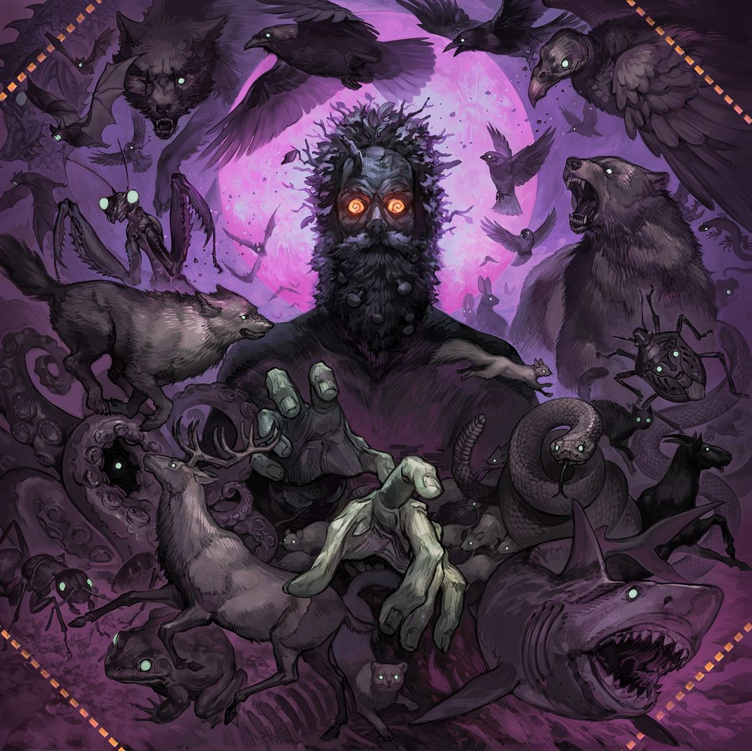 1boy, ant, bat_(animal), bear, bird, bug, crow, deer