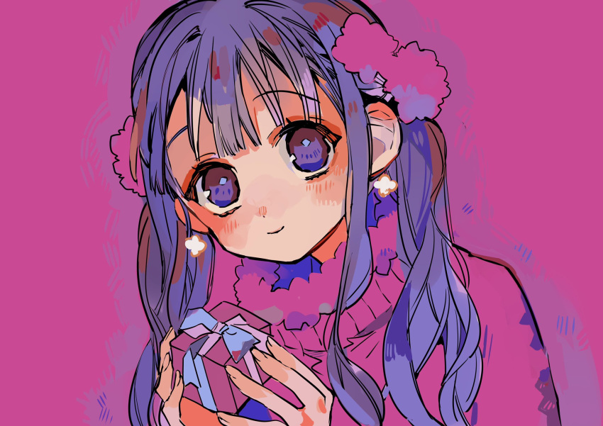 1girl, akane_aoi, alternate_costume, closed_mouth, dot_nose, earrings, fur-trimmed_collar, fur_trim
