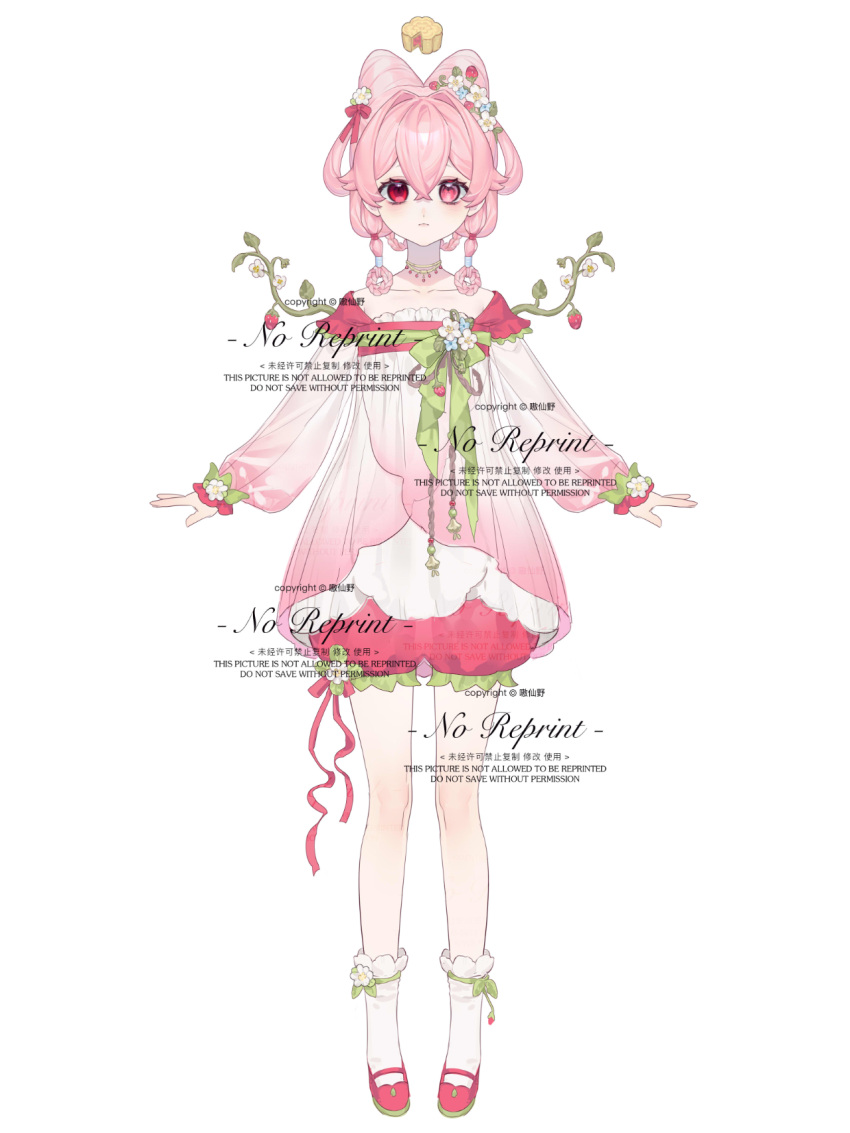 1girl, ao_xian_ye, bloomers, bow, braid, chinese_clothes, chinese_text, collarbone