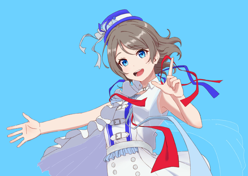 1girl, armpits, beginners_sailing, blush, boncha, breasts, brown_hair, buckle