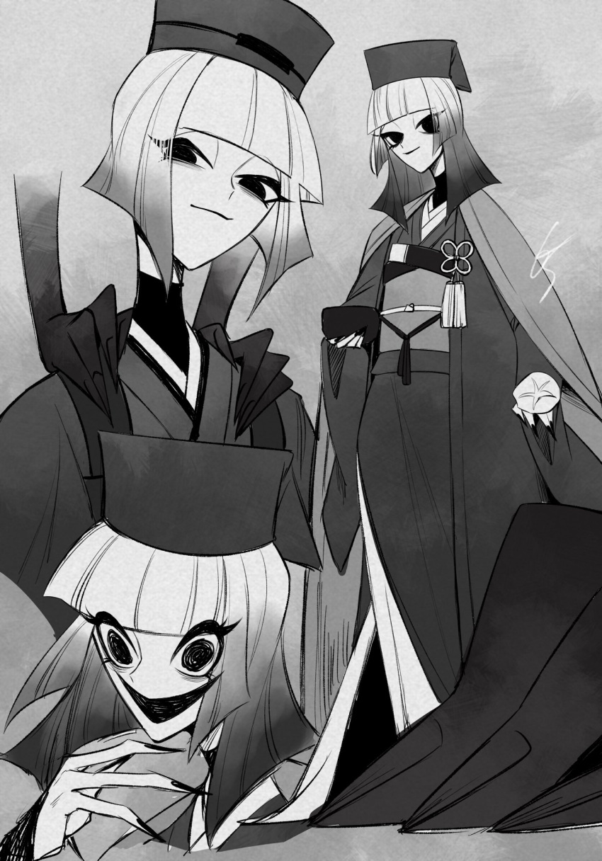1girl, blunt_bangs, chajinbou, creepy_eyes, evil_eyes, evil_smile, fate/grand_order, fate_(series)
