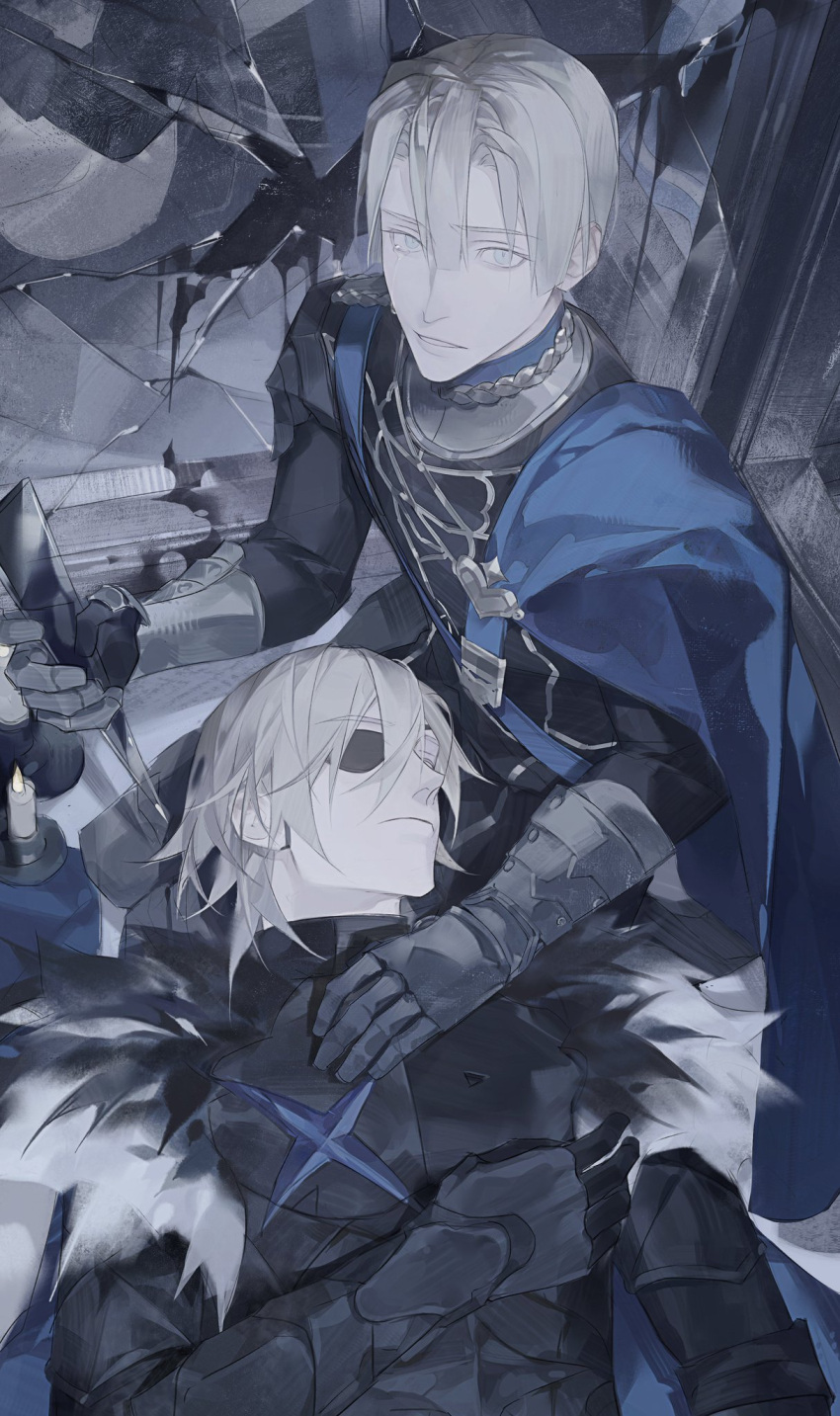 1boy, armor, armored_gloves, black_armor, black_fur, black_gloves, black_pants, black_shirt