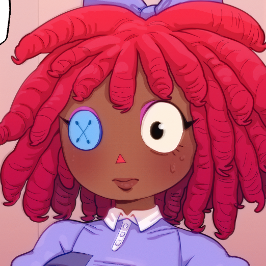 1girl, alternate_skin_color, bow, button_eyes, buttons, collared_dress, dark-skinned_female, dark_skin