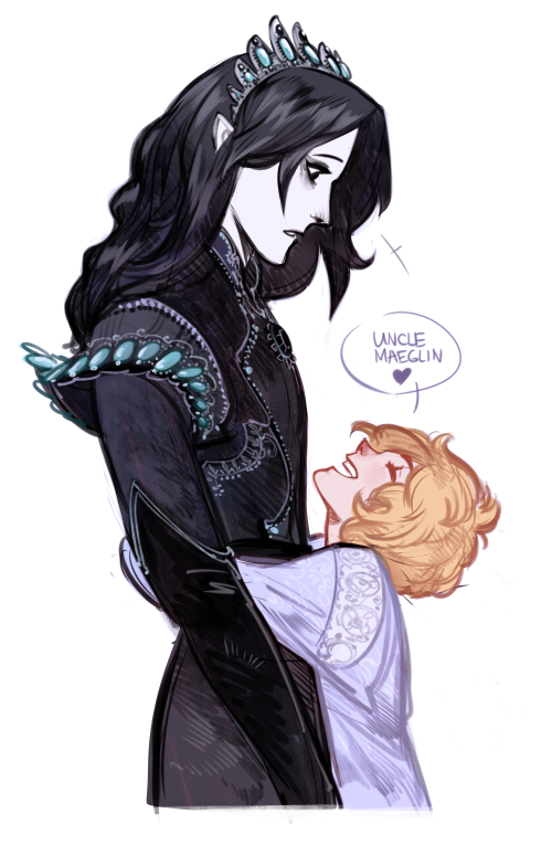 2boys, androgynous, black_eyes, black_hair, black_shirt, black_tunic, blonde_hair, blue_shirt