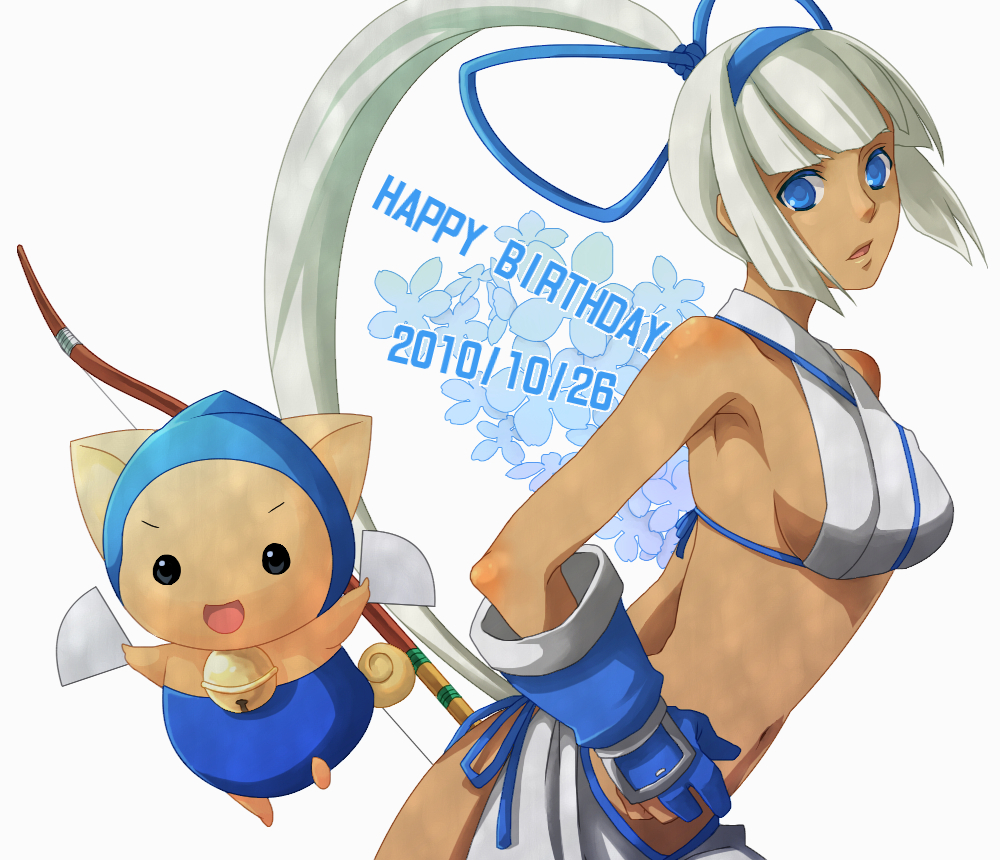 2010, bad_id, birthday, blue_eyes, bow_(weapon), breasts, champuru, dated