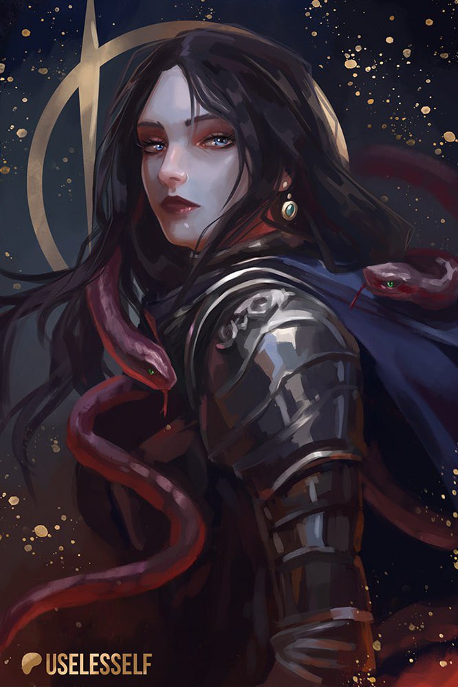 1girl, armor, artist_name, black_hair, blue_eyes, blue_robe, blue_surcoat, closed_mouth