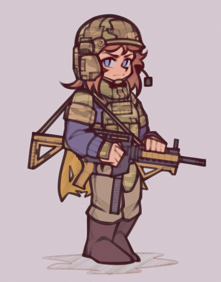 1girl, :|, a_hat_in_time, armor, blue_eyes, boots, brown_footwear, brown_hair