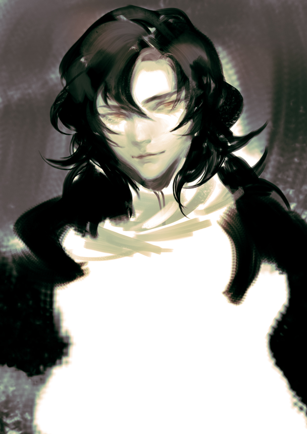 1boy, black_hair, gilbert_durandal, gundam, gundam_seed, gundam_seed_destiny, hangleing, long_hair