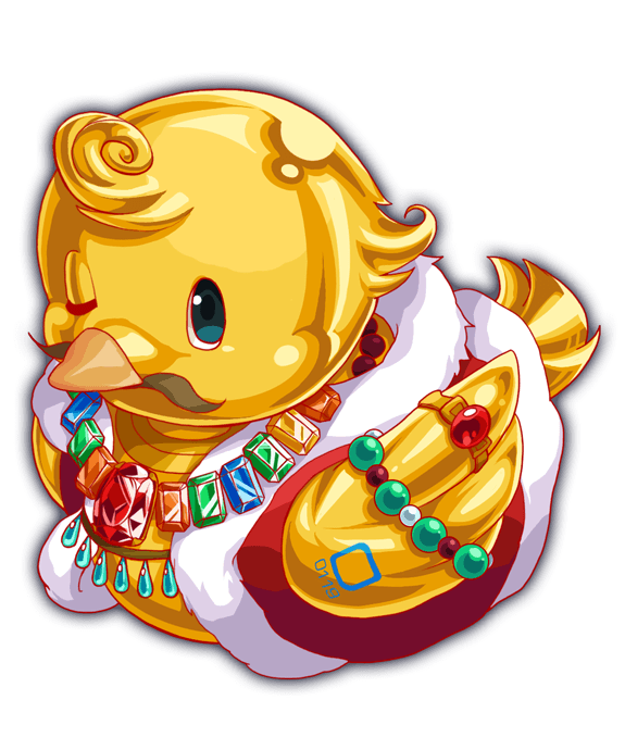 artist_request, bird, black_eyes, cel_shading, crash_fever, duck, duck_(crash_fever), facial_hair, full_body, fur-trimmed_robe, fur_trim, game_cg, gem, gold, green_gemstone, jewelry, looking_at_viewer, mustache, necklace, number_print, numbered, official_art, one_eye_closed, orange_gemstone, outline, red_gemstone, red_outline, red_robe, ring, robe, simple_background, solo, square, square_print, tachi-e, third-party_source, transparent_background, wristband, yellow_bird, yellow_gemstone, yellow_tail