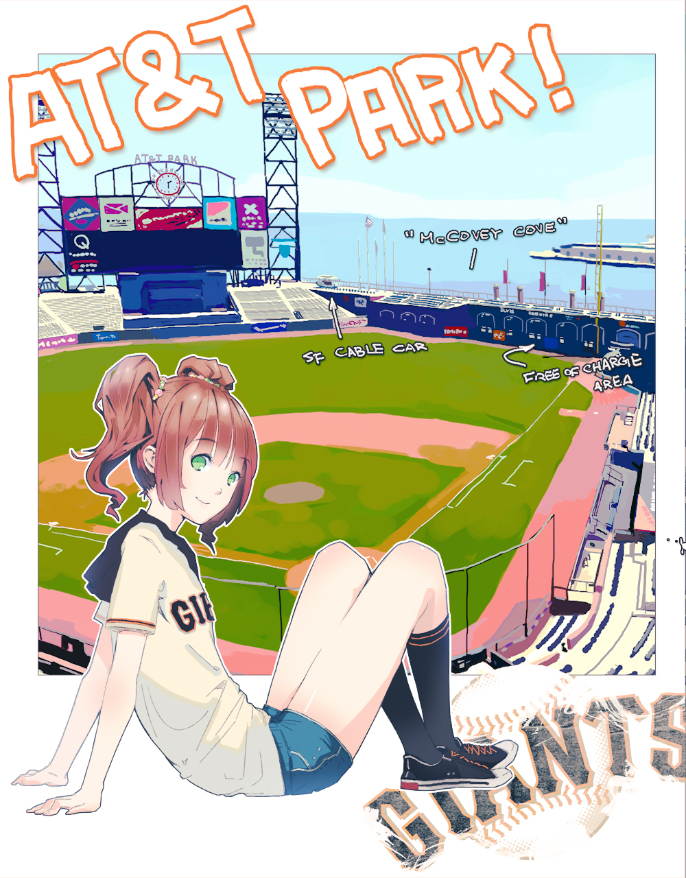 america, arm_support, at&amp;t_park, baseball, baseball_stadium, boat, brown_hair, ekao