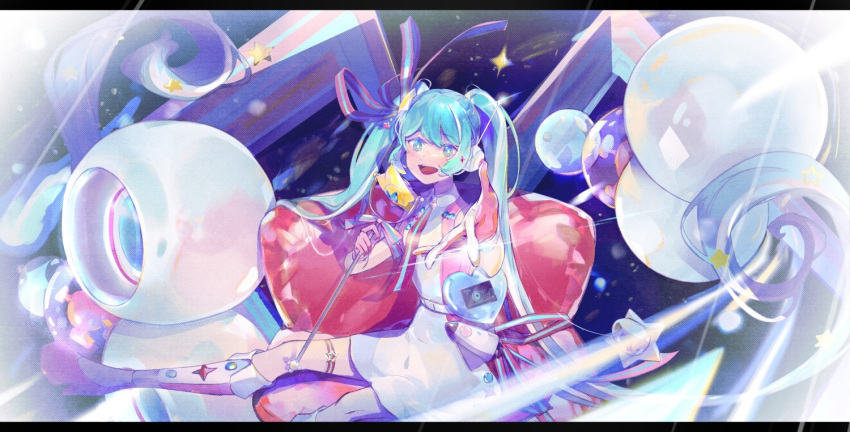 1girl, aqua_eyes, aqua_hair, boots, chinese_commentary, commentary, dan_ji, dress