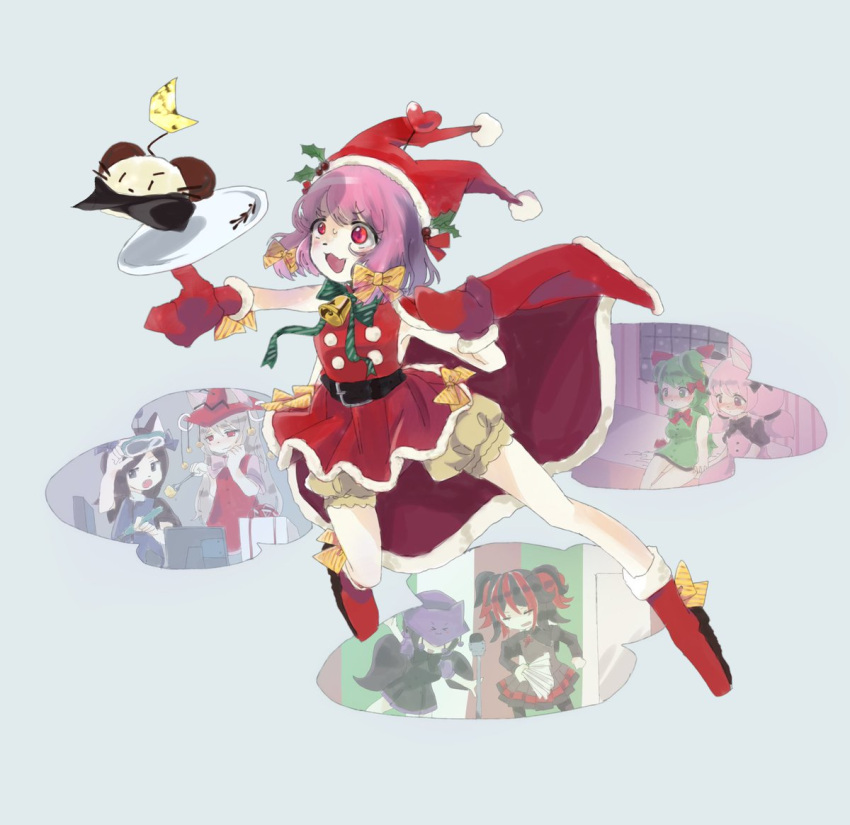 2boys, agochu_ketsuago, animal_ears, bad_id, bad_twitter_id, bell, black_hair, bloomers