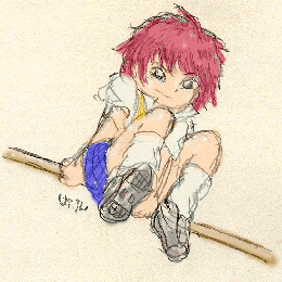 aikawa_maki, air_master, chibi, lowres, poiron, red_hair, redhead