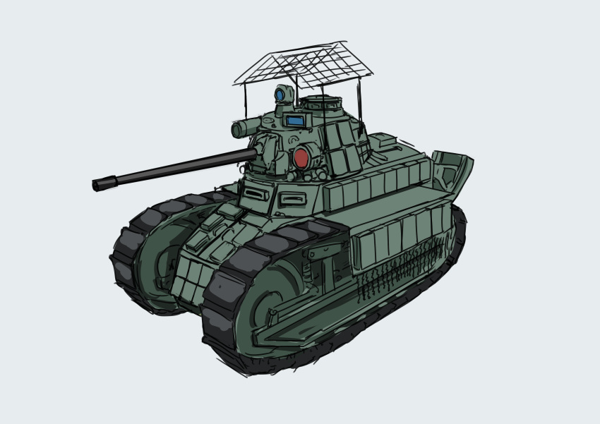 absurdres, anachronism, autocannon, cannon, caterpillar_tracks, cope_cage, engineering_nonsense, ft-17