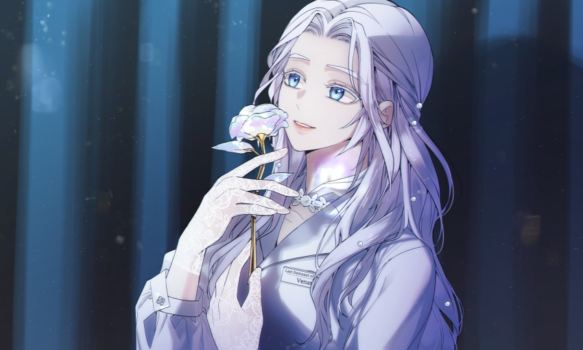 1girl, alternate_costume, blue_eyes, colored_eyelashes, dreaminglum, elpis_flower, final_fantasy, final_fantasy_xiv
