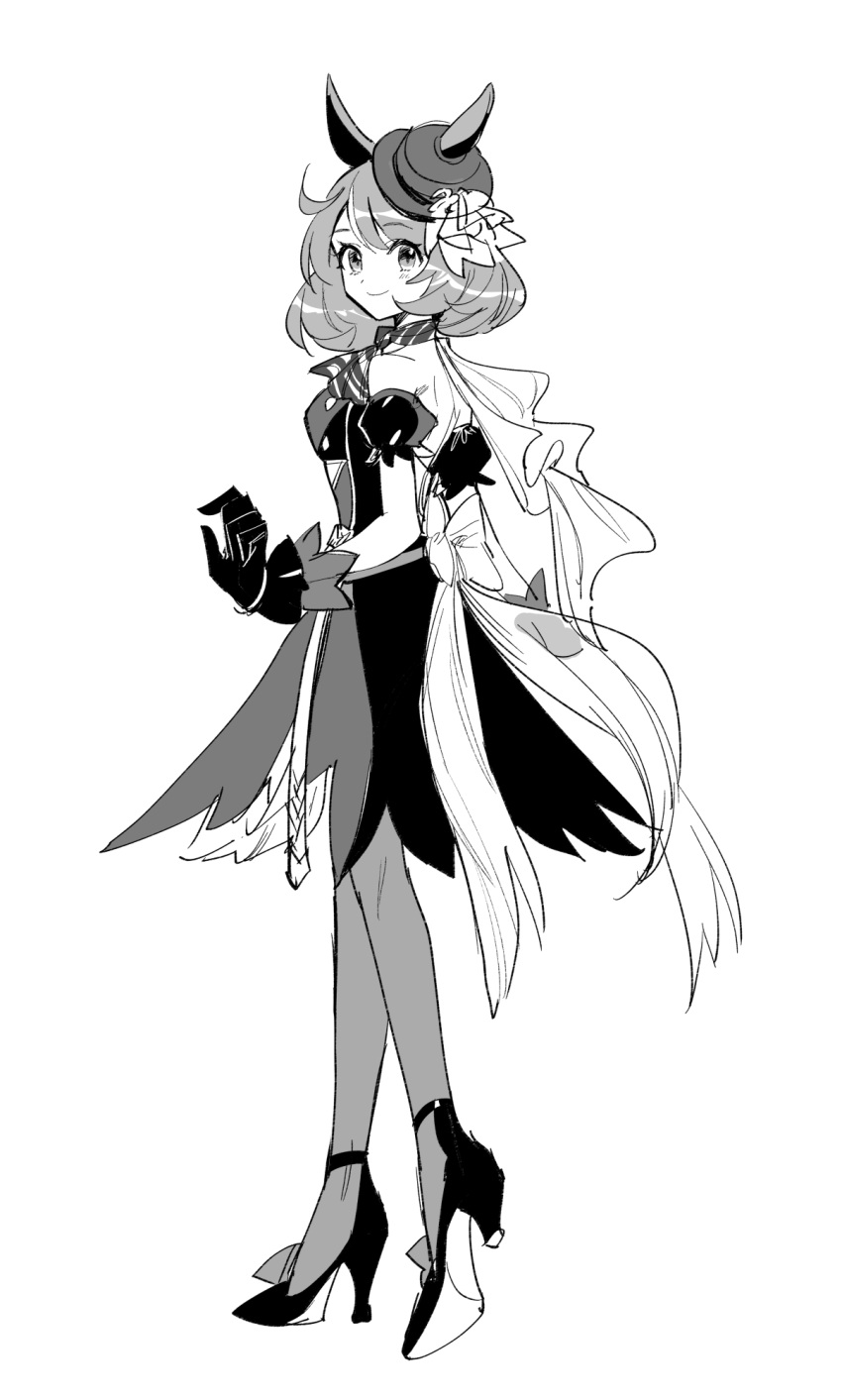 1girl, animal_ears, arm_garter, asa50646, ascot, backless_dress, backless_outfit, bare_shoulders