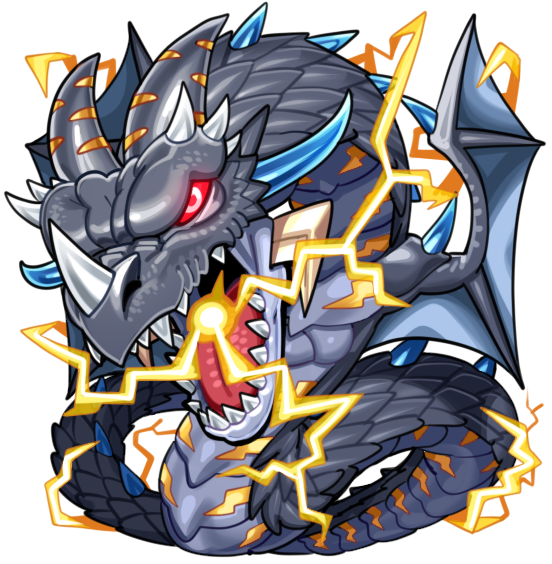 breath_weapon, dragon, duel_monster, electricity, full_body, glowing, glowing_eyes, no_humans, open_mouth, red_eyes, sharp_teeth, sido_(slipknot), simple_background, solo, teeth, thunder_dragon_colossus, white_background, yu-gi-oh!