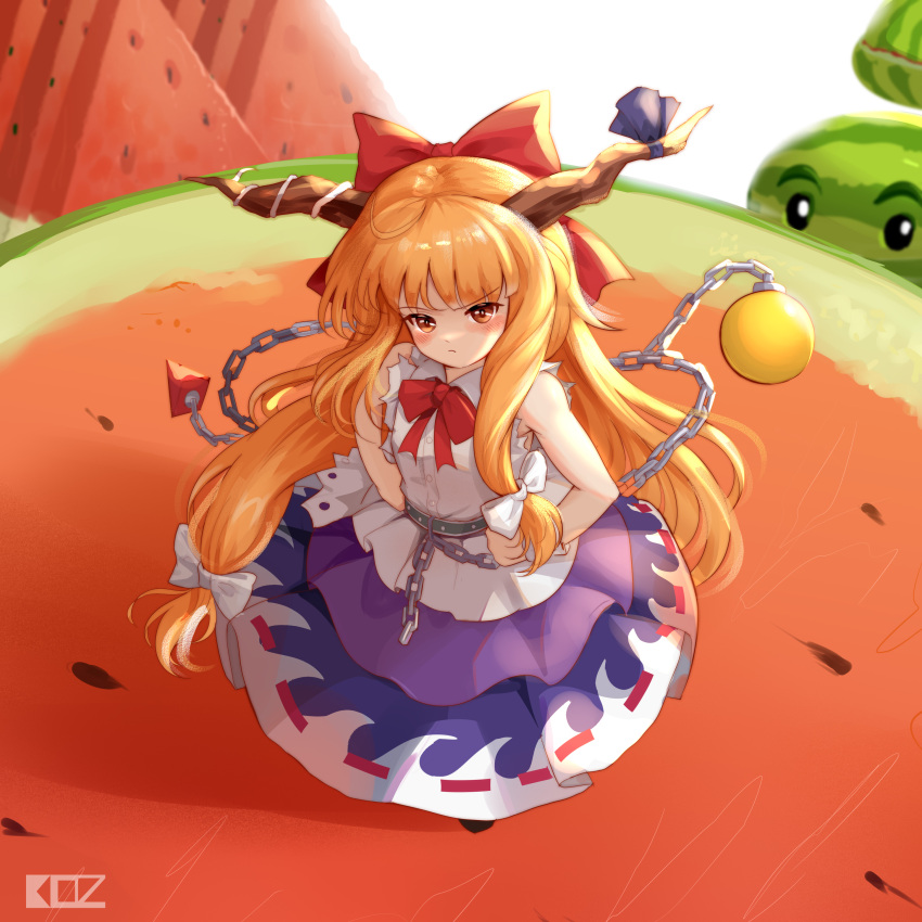 1girl, absurdres, bow, bowtie, commentary, cuffs, edz_drawz, food