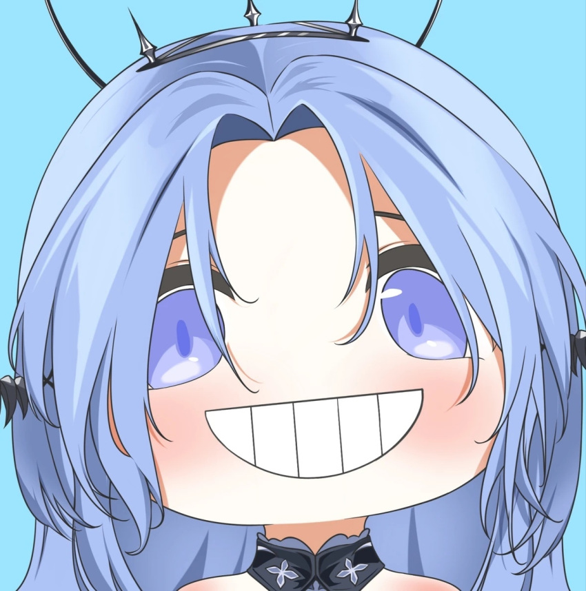 1girl, alsace_(azur_lane), azur_lane, grin, light_blue_hair, quancy