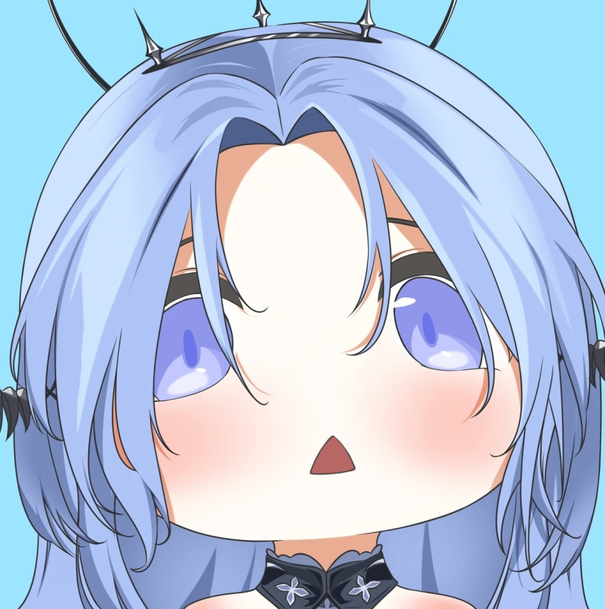 1girl, alsace_(azur_lane), azur_lane, light_blue_hair, quancy, triangle_mouth