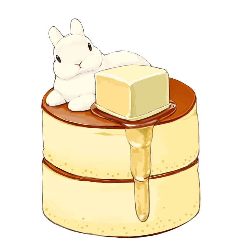 animal_focus, brown_eyes, butter, closed_mouth, commentary_request, food, food_focus, lilac_(p-f_easy)
