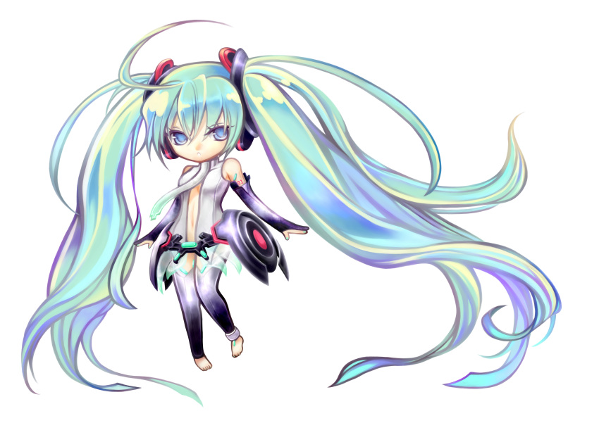absurdres, aqua_hair, blue_eyes, chibi, elbow_gloves, gloves, hatsune_miku, hatsune_miku_(append)