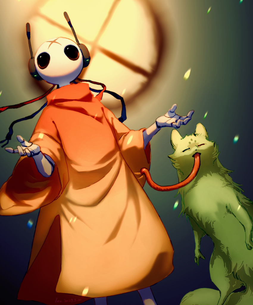 1girl, =_=, android, black_eyes, blurry, blurry_background, closed_eyes, clothes_grab