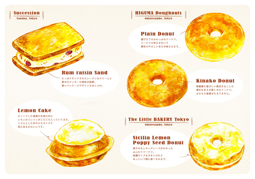 cake, doughnut, food, food_focus, food_name, highres, no_humans, original