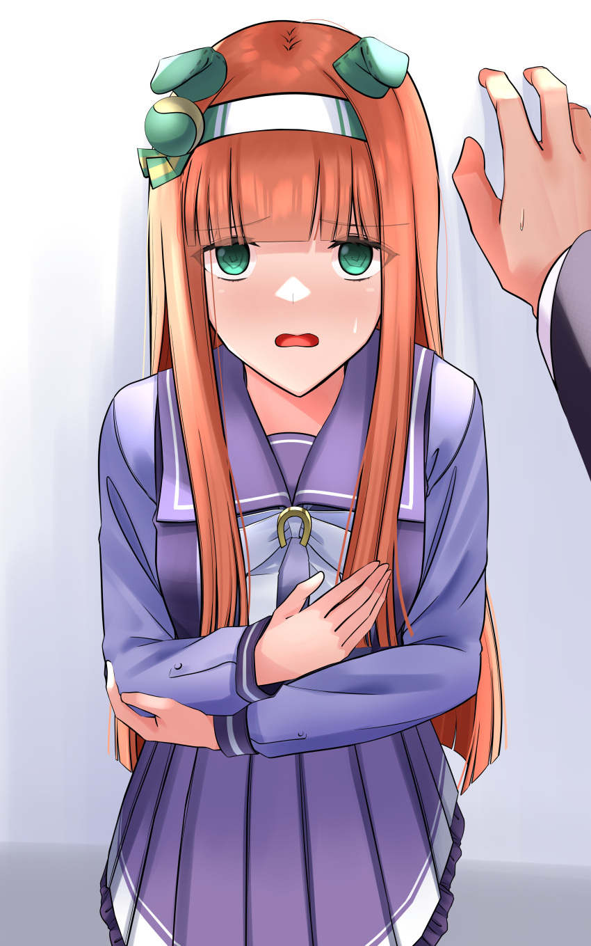 1boy, 1girl, @_@, absurdres, animal_ears, blush, bow, bowtie
