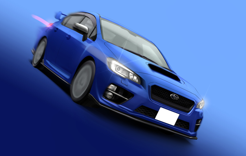 absurdres, blue_background, car, dutch_angle, gradient_background, highres, motor_vehicle, no_humans