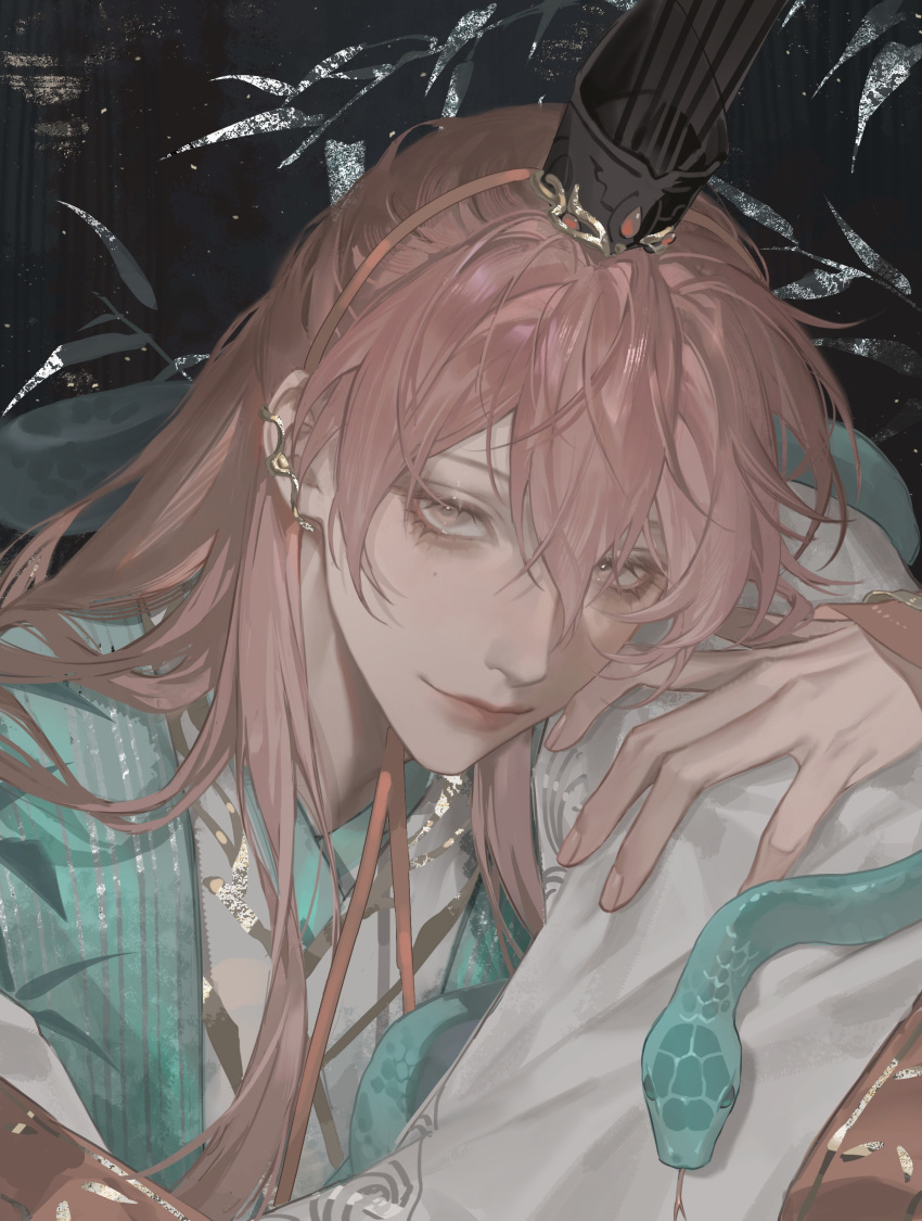 1boy, 1girl, absurdres, aqua_hanfu, chinese_clothes, code:_kite, ear_piercing, eyelashes
