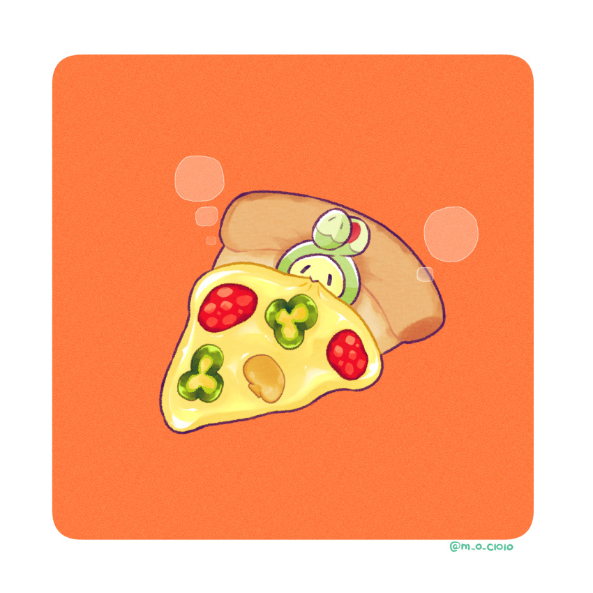 10moc10, :>, artist_name, bed, bell_pepper, bell_pepper_slice, blank_eyes, border