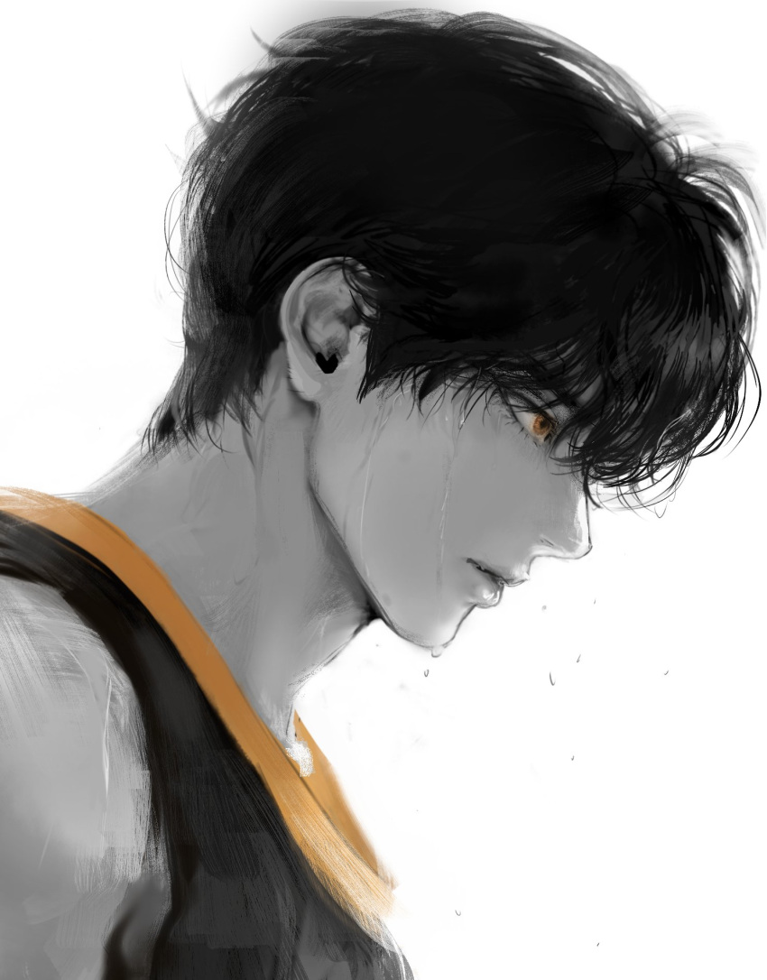 1boy, 37drg, basketball_uniform, choi_jongsu, closed_mouth, expressionless, from_side, garbage_time