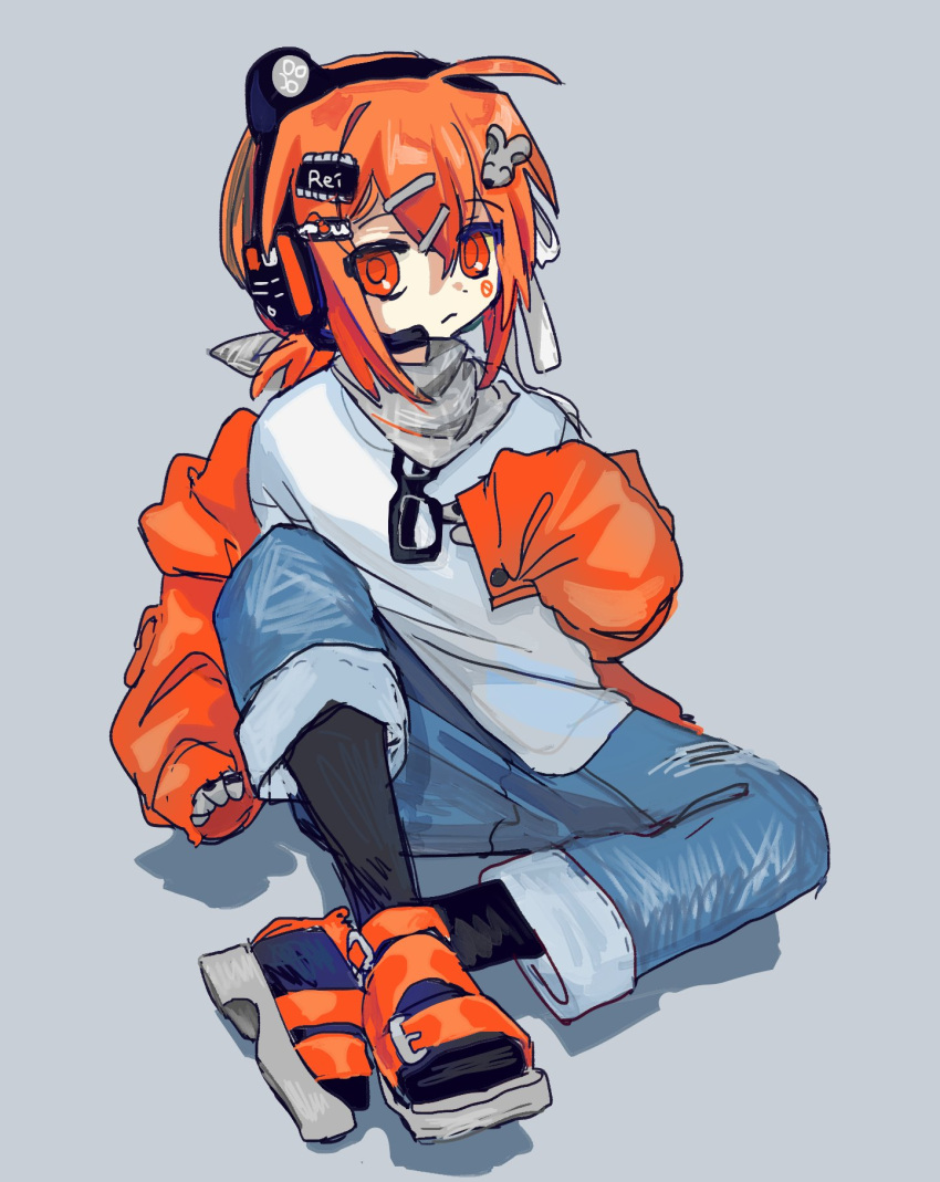1girl, a.i._voice, adachi_rei, ahoge, alternate_costume, alternate_hairstyle, bandana, bandana_around_neck