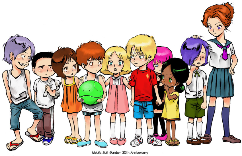angry, bandaid, bindi, black_eyes, black_hair, blonde_hair, blue_eyes, boxers