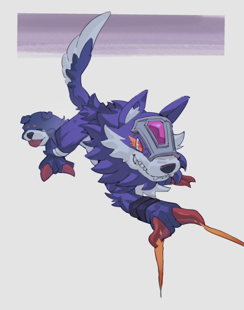 765_nanami, blue_fur, body_fur, bowmon, closed_eyes, digimon, digimon_(creature), evolutionary_line