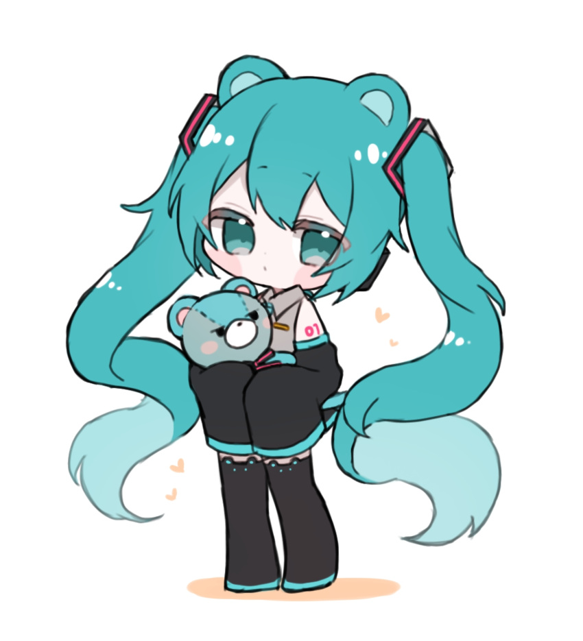 1girl, animal_ears, bear_ears, blue_eyes, blue_hair, blush, boots, cat_ear_footwear