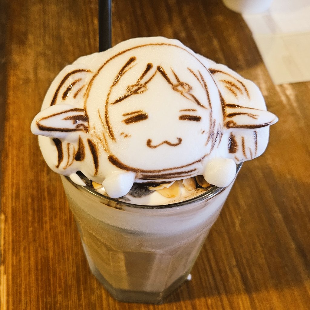 1girl, :3, =_=, closed_eyes, closed_mouth, coffee, commentary, cup