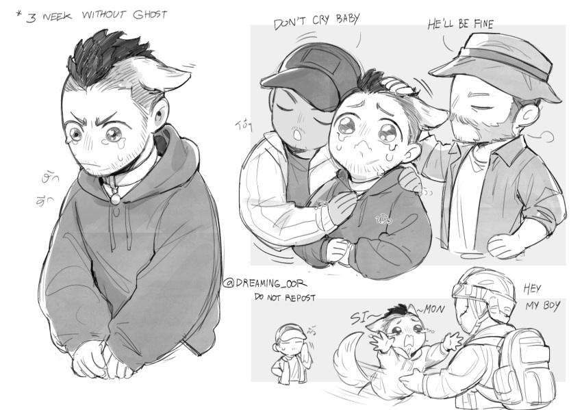 4boys, animal_ears, backpack, bag, baseball_cap, call_of_duty, call_of_duty:_modern_warfare_2, captain_price